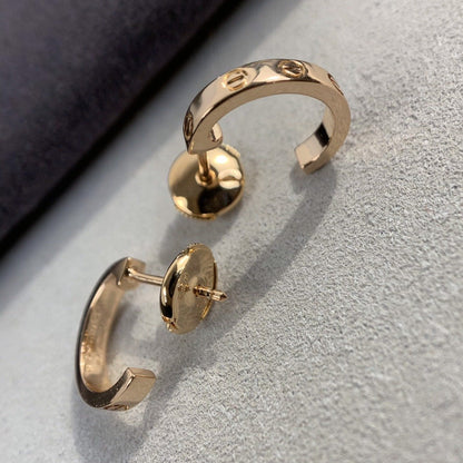 [Leaves]LOVE EARRINGS 2.65MM PINK GOLD