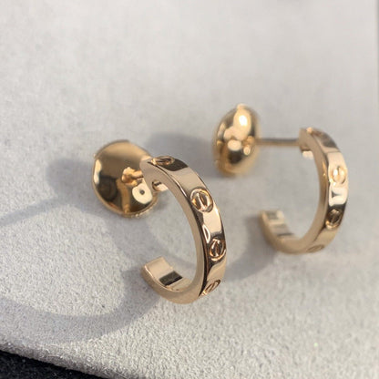 [Leaves]LOVE EARRINGS 2.65MM PINK GOLD