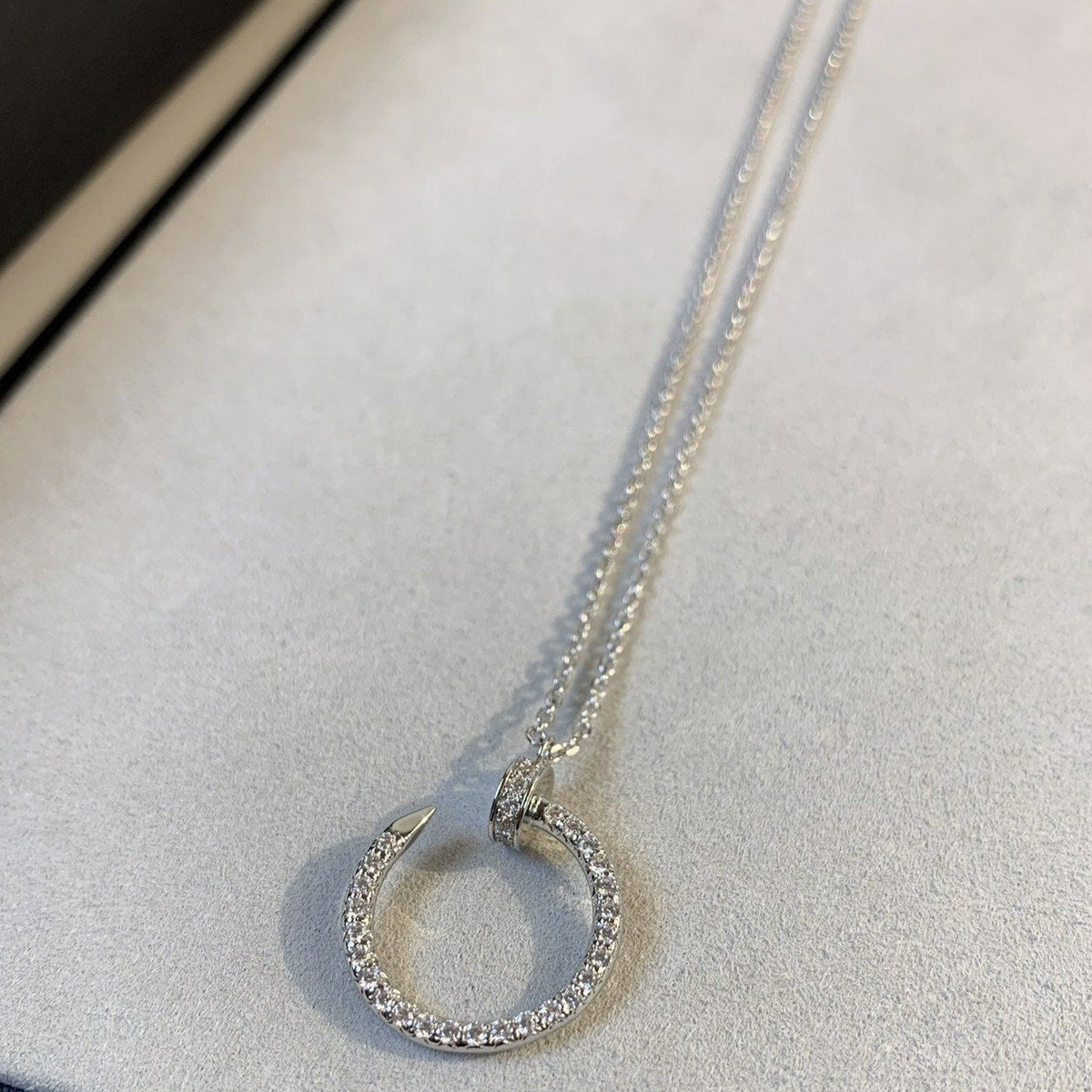 [Leaves]JUSTE NECKLACE SILVER DIAMONDS