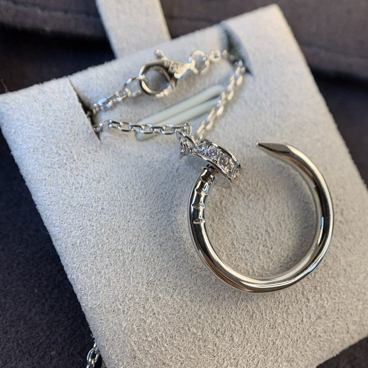 [Leaves]JUSTE NECKLACE SILVER DIAMONDS