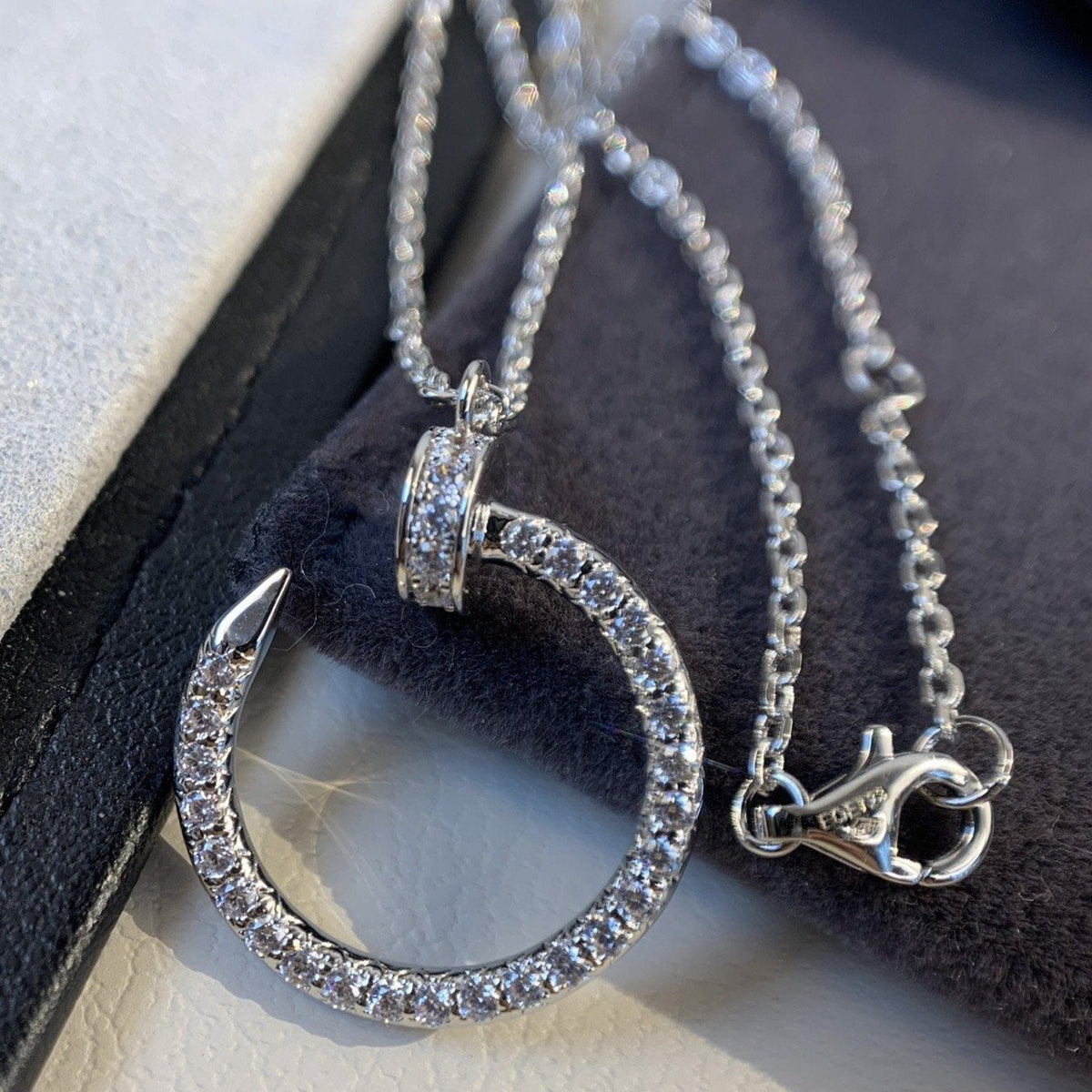 [Leaves]JUSTE NECKLACE SILVER DIAMONDS