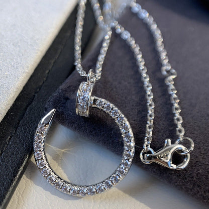 [Leaves]JUSTE NECKLACE SILVER DIAMONDS
