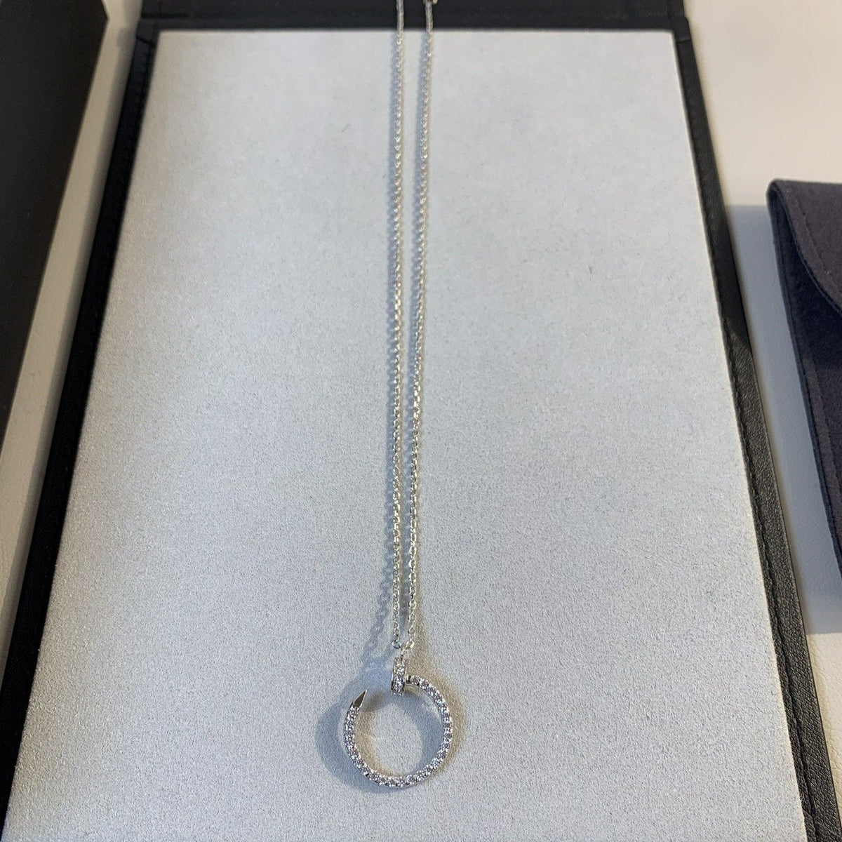[Leaves]JUSTE NECKLACE SILVER DIAMONDS