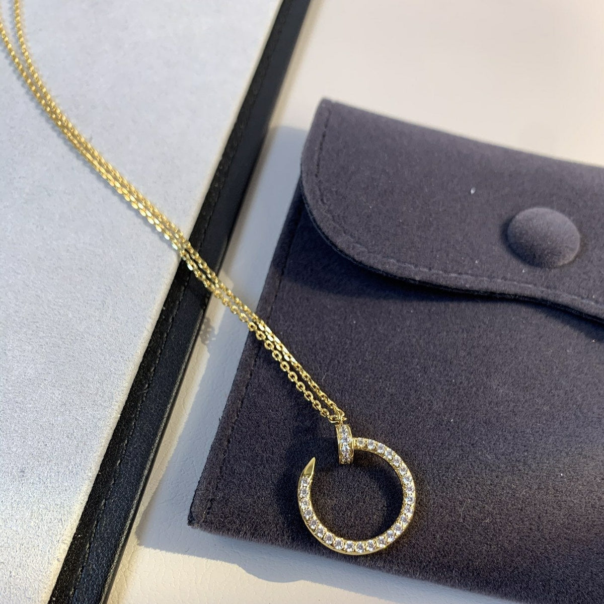 [Leaves]JUSTE NECKLACE GOLD DIAMONDS