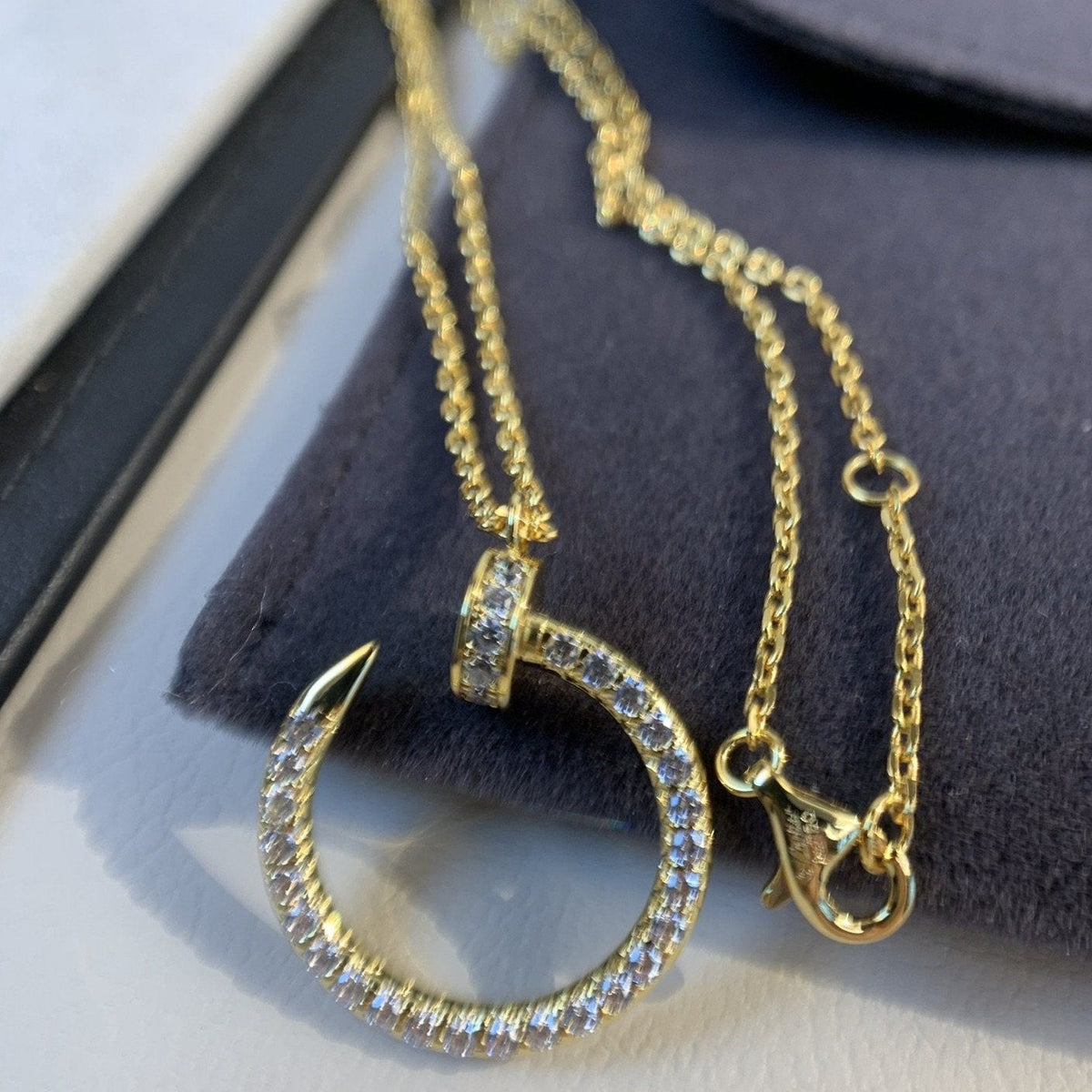 [Leaves]JUSTE NECKLACE GOLD DIAMONDS