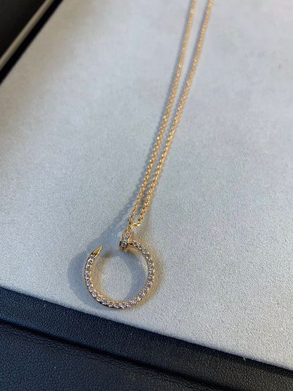 [Leaves]JUSTE NECKLACE PINK GOLD DIAMONDS