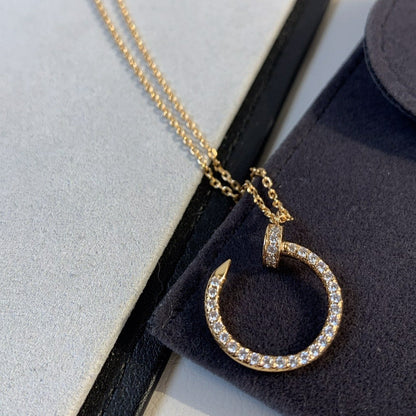 [Leaves]JUSTE NECKLACE PINK GOLD DIAMONDS