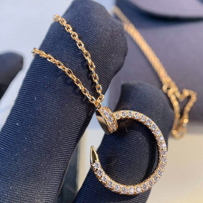 [Leaves]JUSTE NECKLACE PINK GOLD DIAMONDS