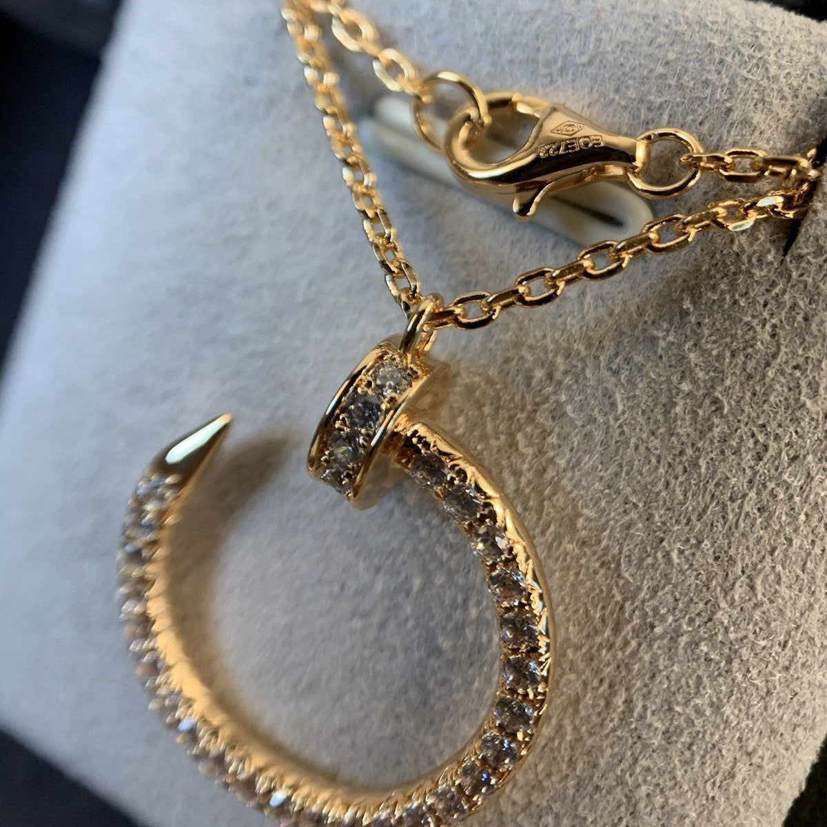 [Leaves]JUSTE NECKLACE PINK GOLD DIAMONDS