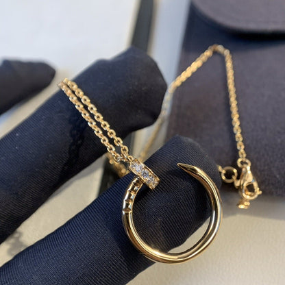 [Leaves]JUSTE NECKLACE PINK GOLD DIAMONDS