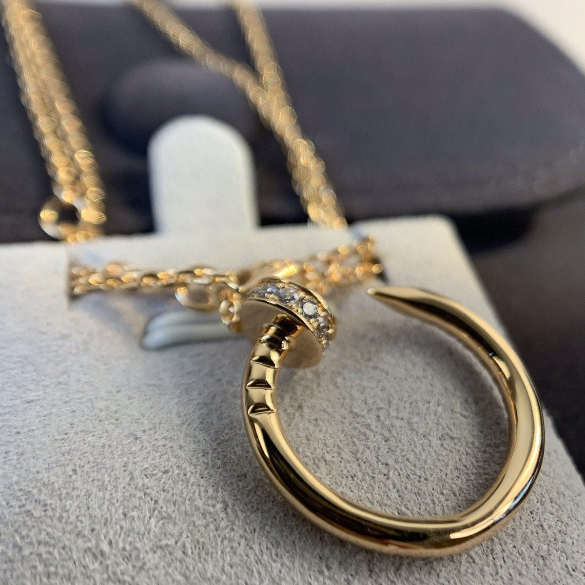 [Leaves]JUSTE NECKLACE PINK GOLD DIAMONDS