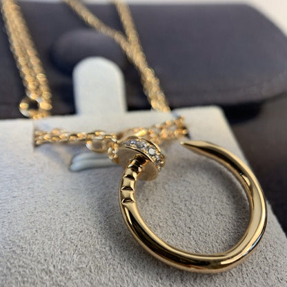 [Leaves]JUSTE NECKLACE PINK GOLD DIAMONDS