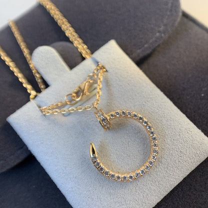 [Leaves]JUSTE NECKLACE PINK GOLD DIAMONDS