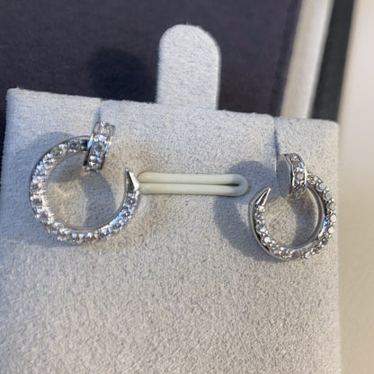 [Leaves]JUSTE EARRINGS SILVER DIAMONDS