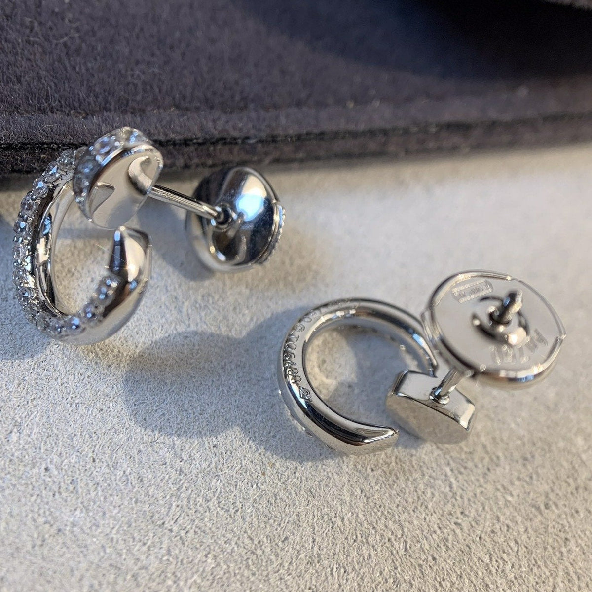 [Leaves]JUSTE EARRINGS SILVER DIAMONDS