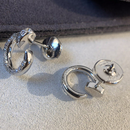 [Leaves]JUSTE EARRINGS SILVER DIAMONDS