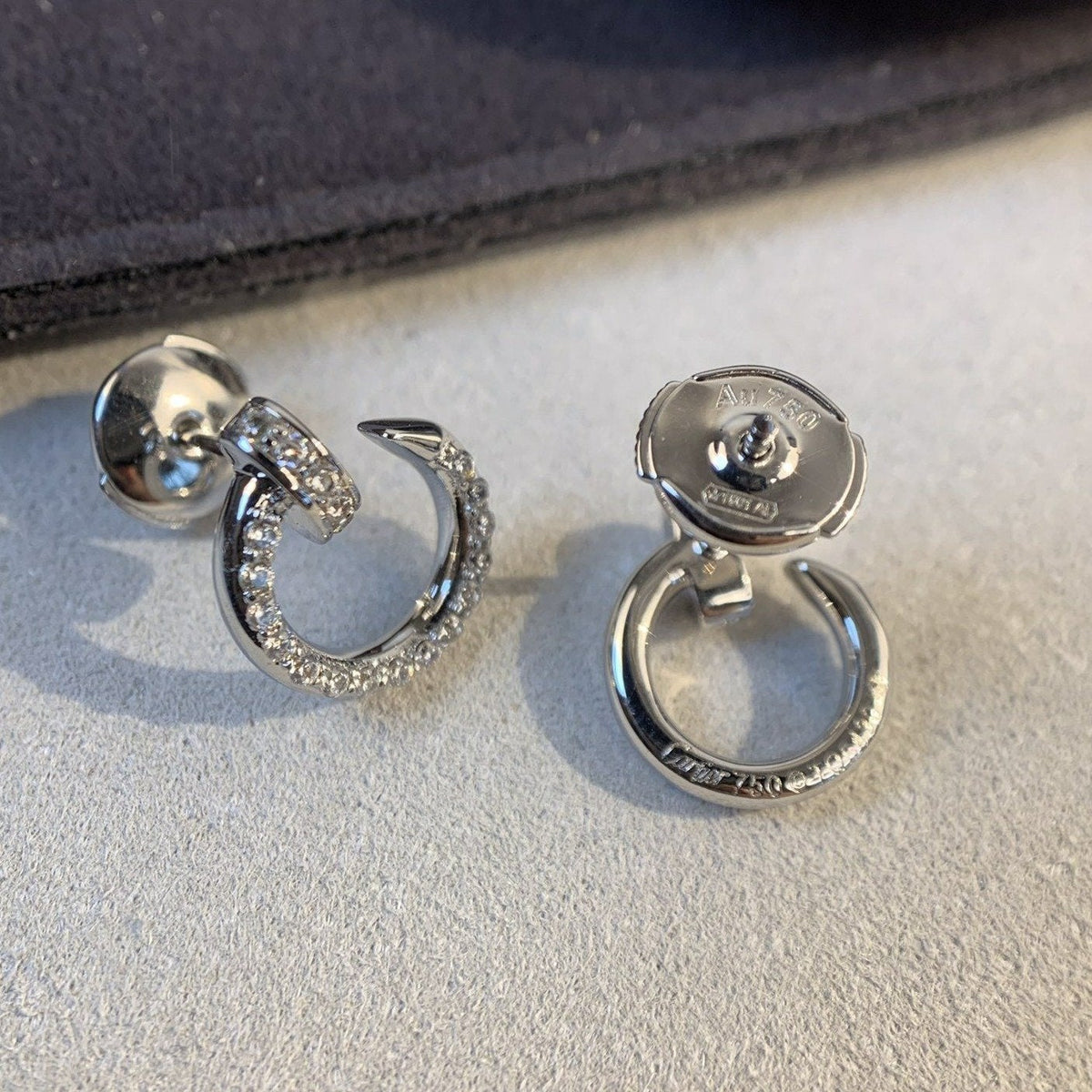 [Leaves]JUSTE EARRINGS SILVER DIAMONDS