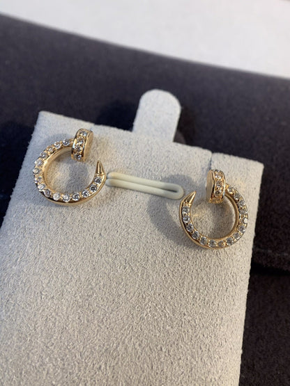 [Leaves]JUSTE EARRINGS GOLD DIAMONDS