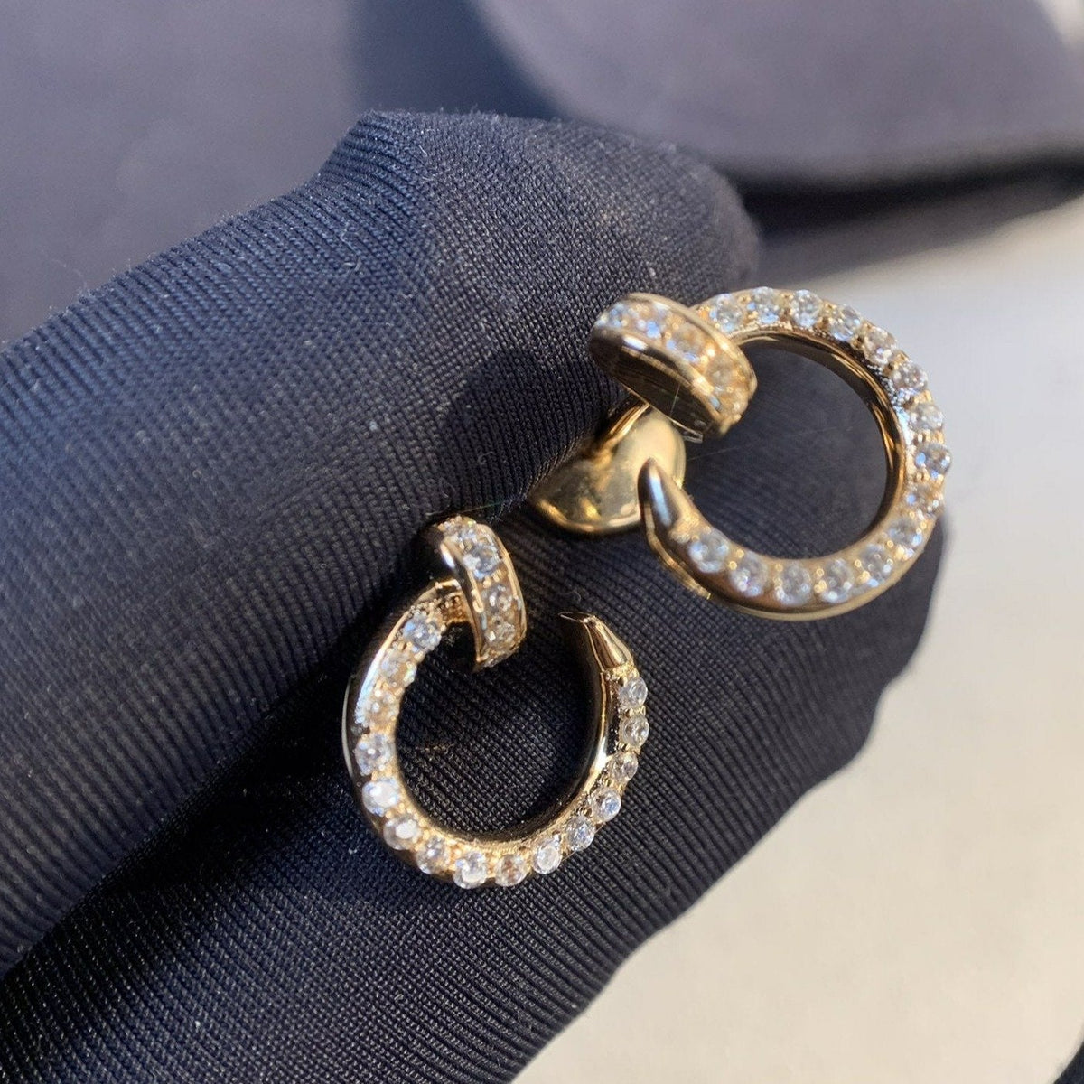 [Leaves]JUSTE EARRINGS GOLD DIAMONDS