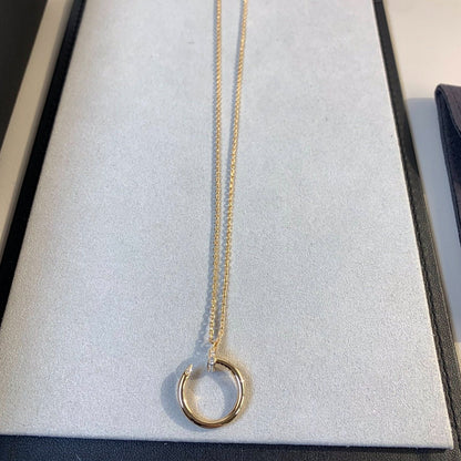 [Leaves]JUSTE NECKLACE PINK GOLD