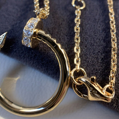 [Leaves]JUSTE NECKLACE PINK GOLD
