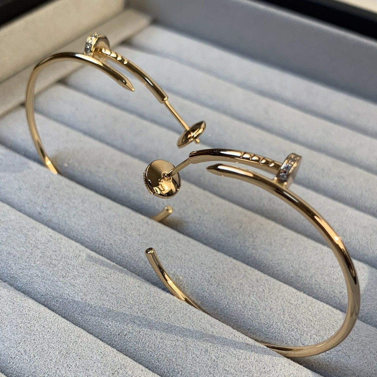 [Leaves]JUSTE EARRINGS GOLD DIAMONDS 1.8MM