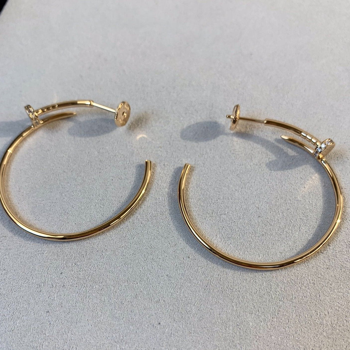 [Leaves]JUSTE EARRINGS GOLD DIAMONDS 1.8MM