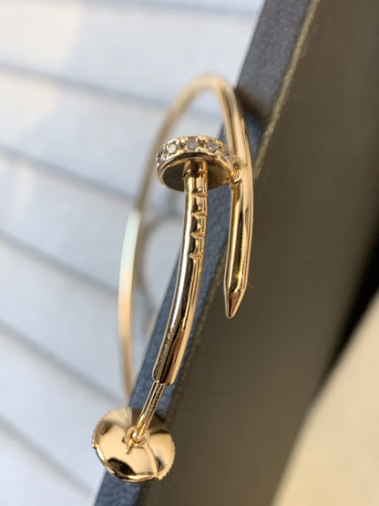 [Leaves]JUSTE EARRINGS GOLD DIAMONDS 1.8MM