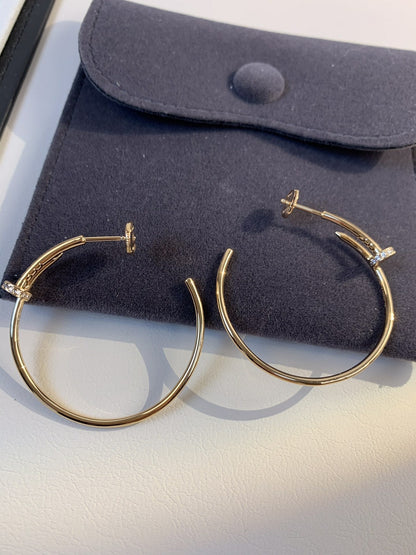[Leaves]JUSTE EARRINGS GOLD DIAMONDS 1.8MM