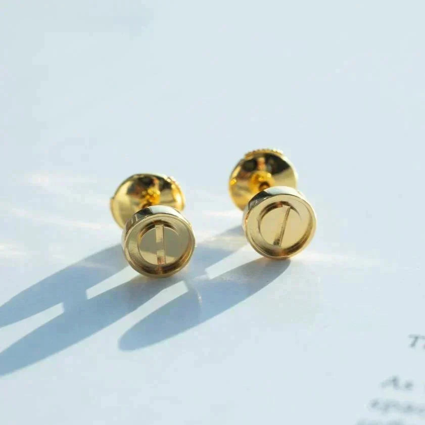 [Leaves]LOVE EARRINGS GOLD 10MM