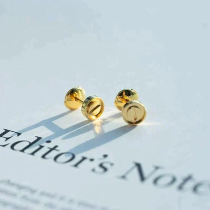 [Leaves]LOVE EARRINGS GOLD 10MM