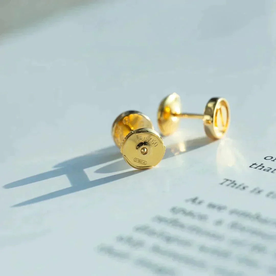 [Leaves]LOVE EARRINGS GOLD 10MM