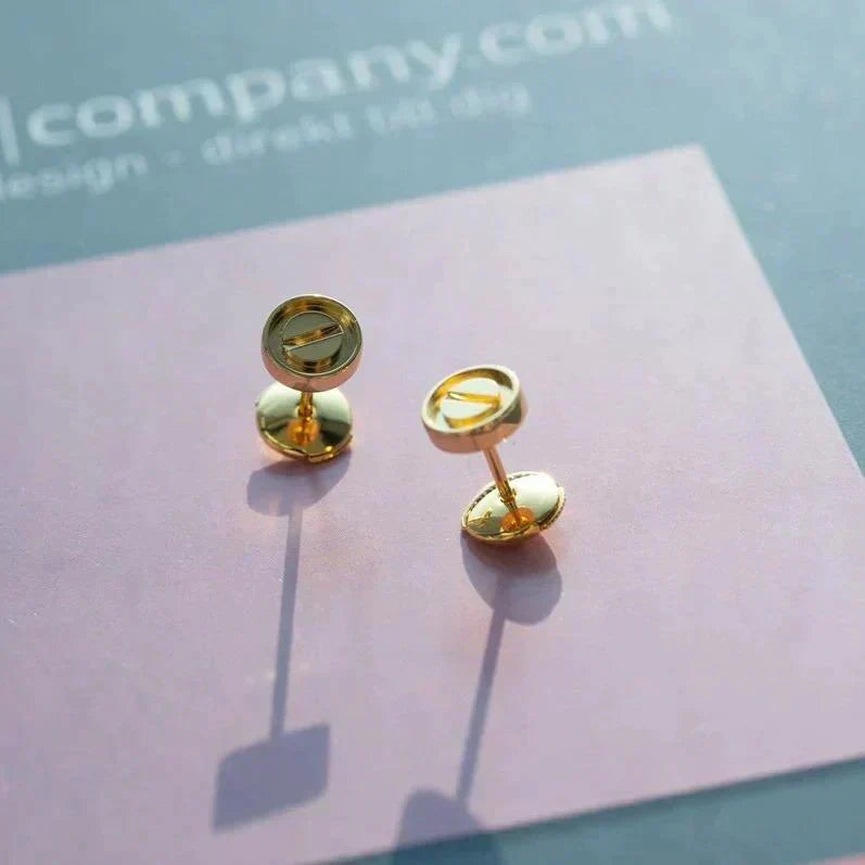 [Leaves]LOVE EARRINGS GOLD 10MM