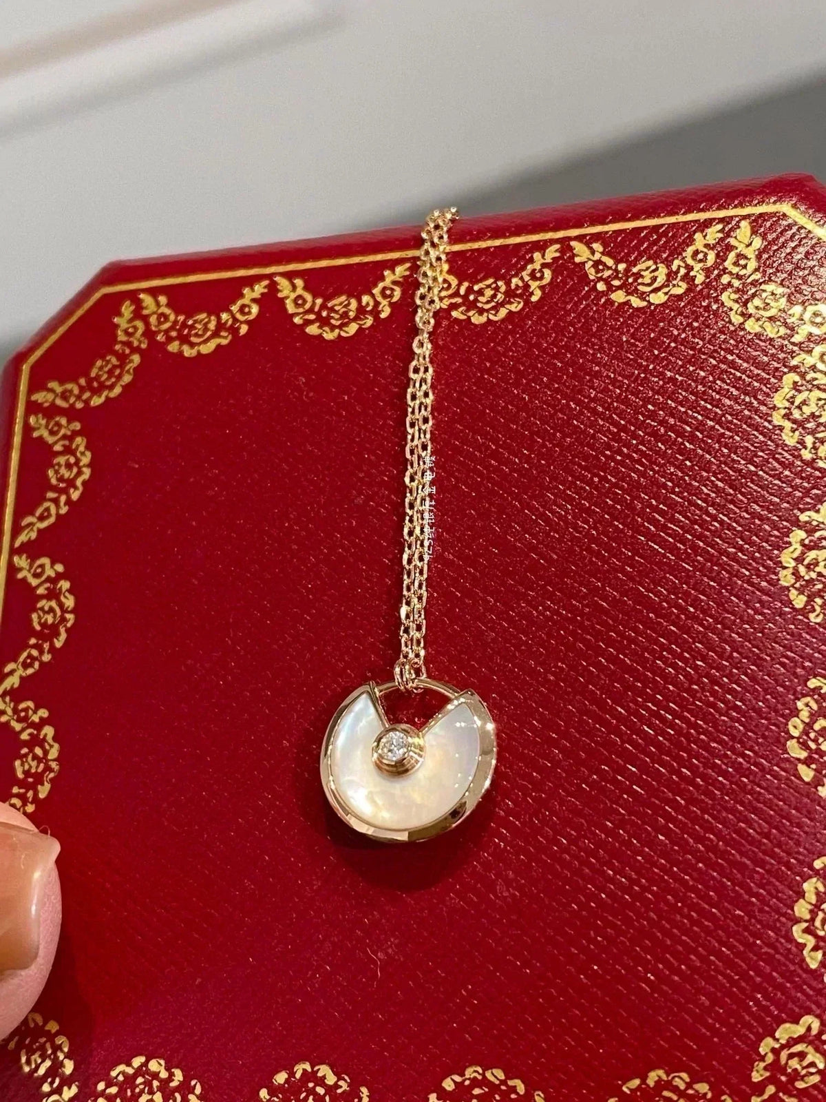 [Leaves]AMULETTE ROSE GOLD MOP NECKLACE