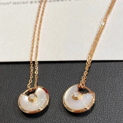 [Leaves]AMULETTE ROSE GOLD MOP NECKLACE