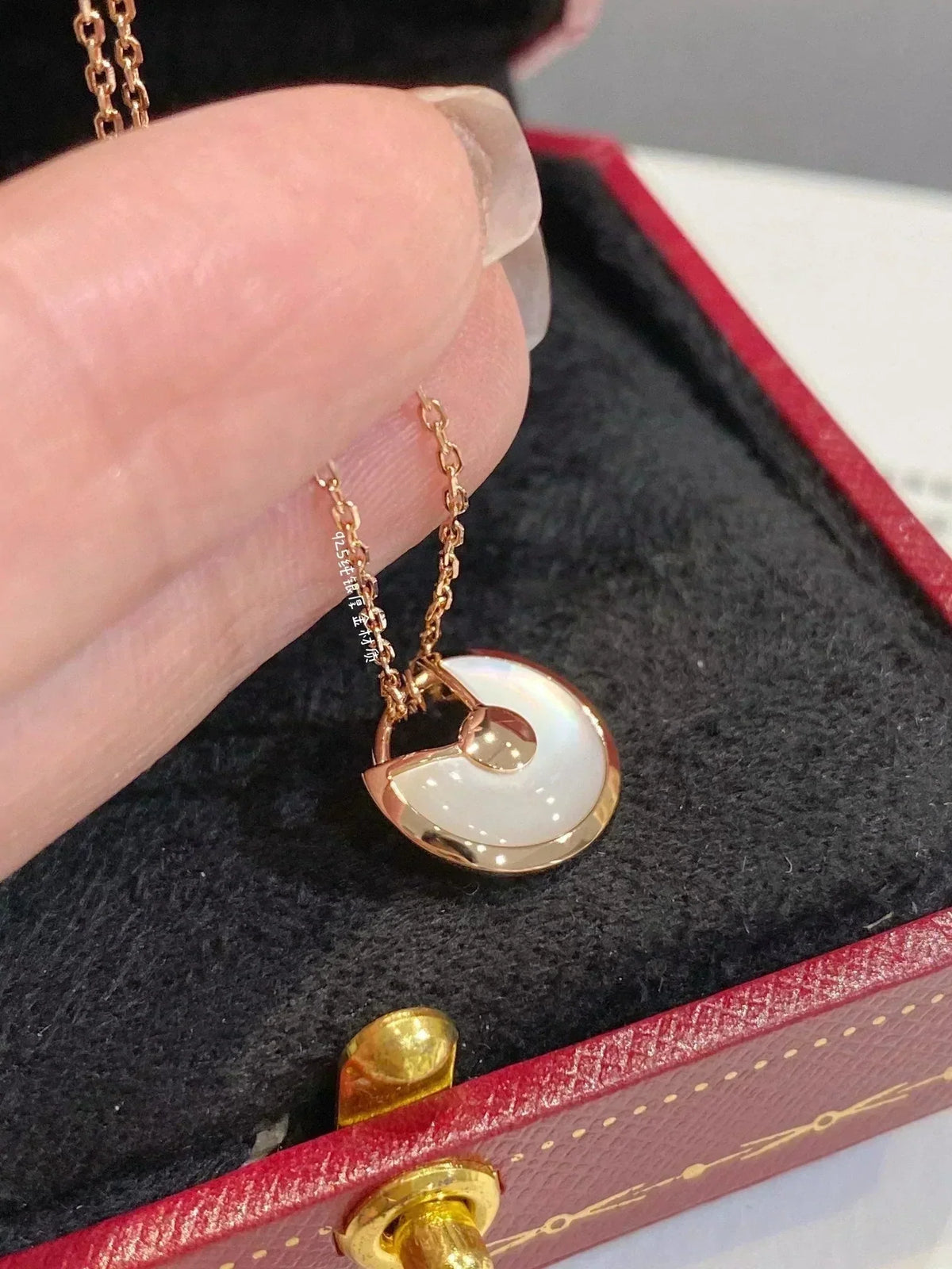[Leaves]AMULETTE ROSE GOLD MOP NECKLACE