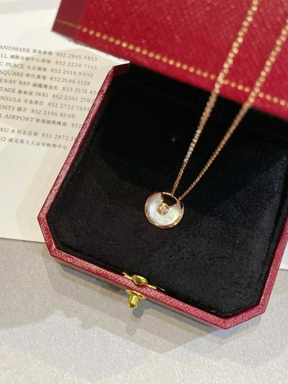 [Leaves]AMULETTE ROSE GOLD MOP NECKLACE