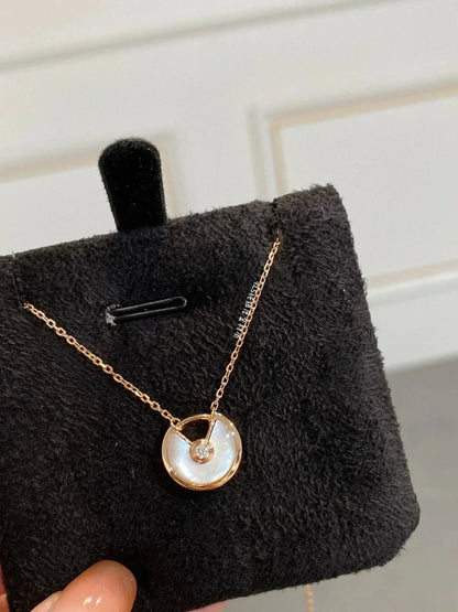 [Leaves]AMULETTE ROSE GOLD MOP NECKLACE