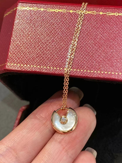 [Leaves]AMULETTE ROSE GOLD MOP NECKLACE