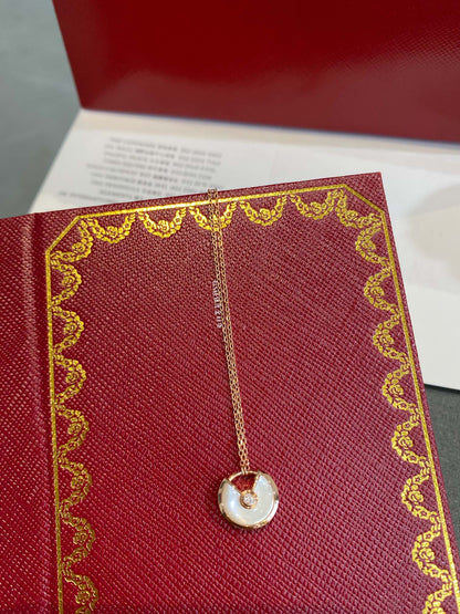 [Leaves]AMULETTE ROSE GOLD MOP NECKLACE