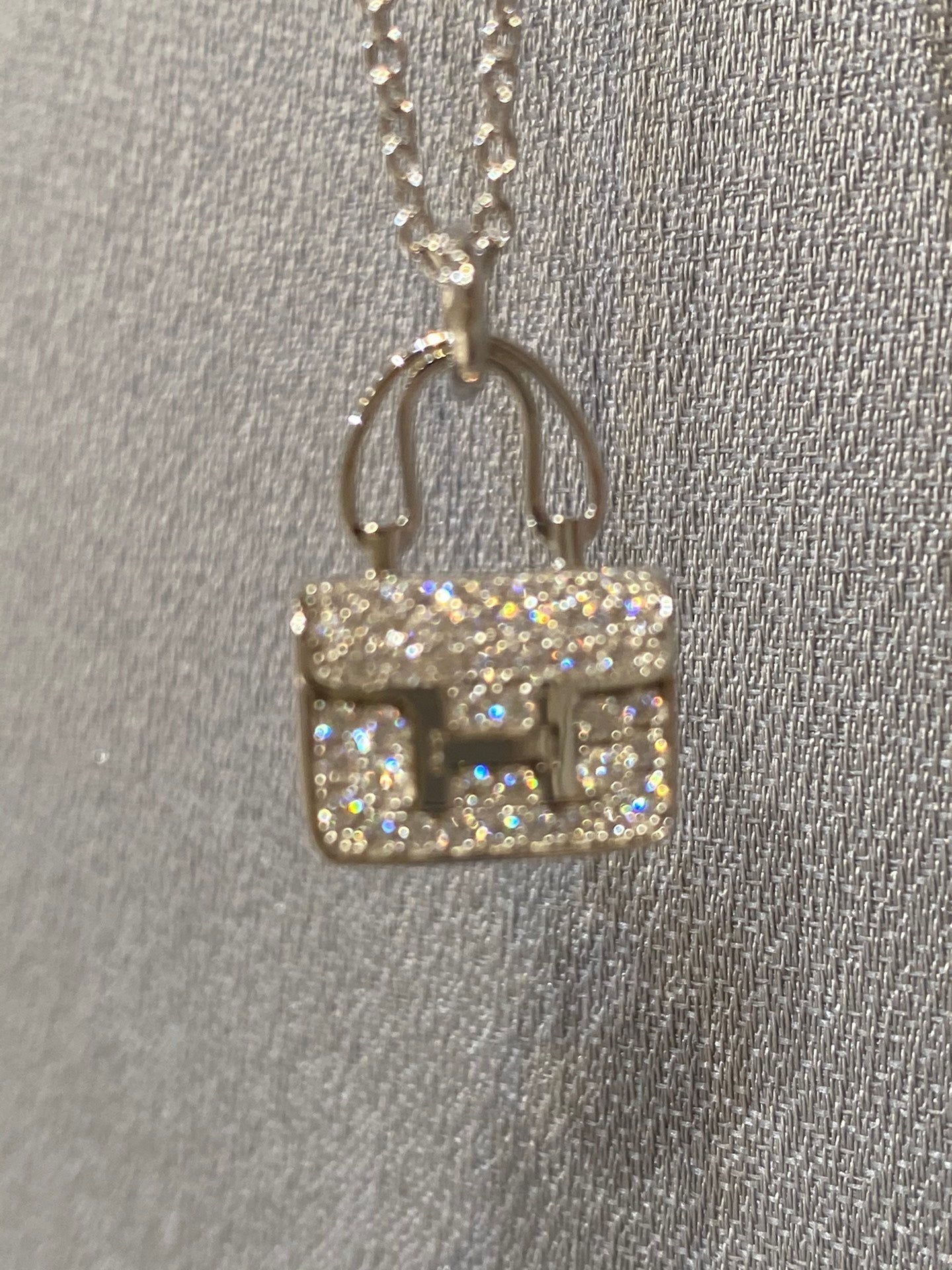 [Leaves]CONSTANCE PEDANT DIAMOND NECKLACE
