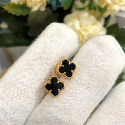 [Leaves]CLOVER MINI GOLD EARRINGS