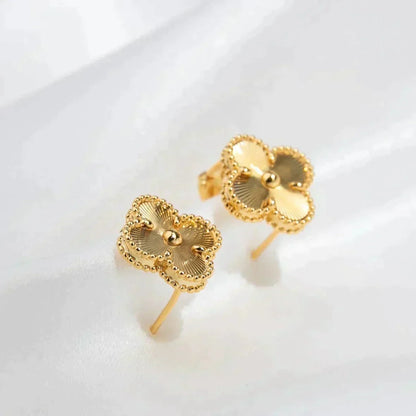 [Leaves]CLOVER MEDIUM 1 MOTIFS LASER EARRINGS