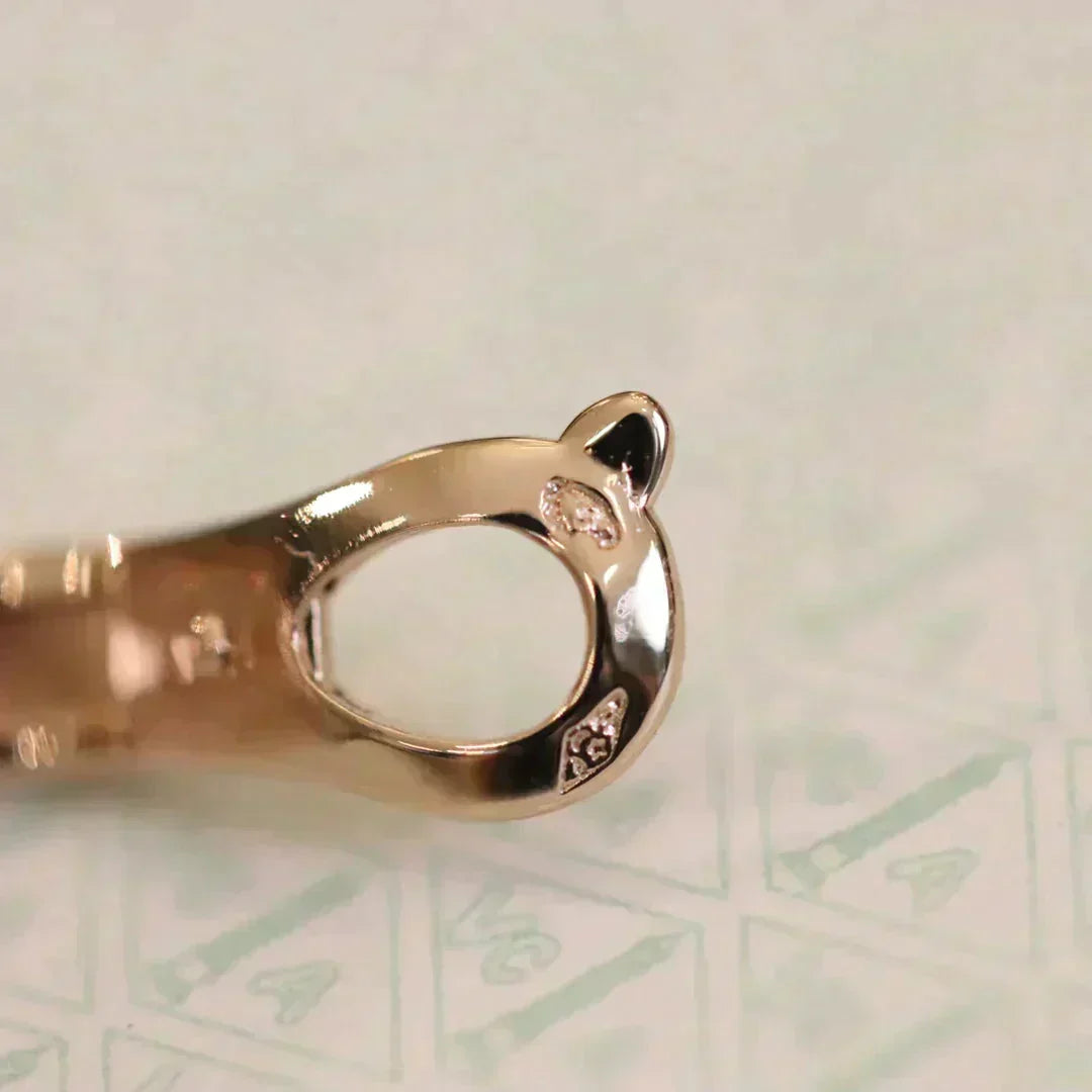 [Leaves]CLOVER MEDIUM 1 MOTIFS FUll DIAMOND EARRINGS