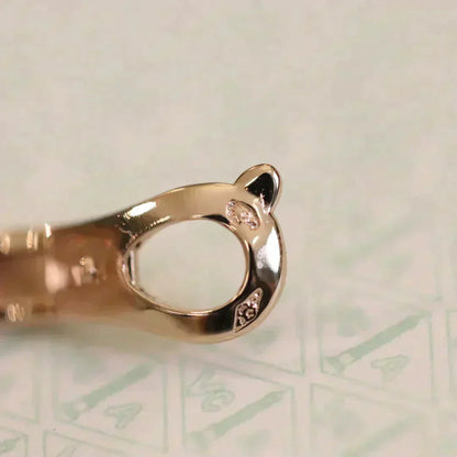 [Leaves]CLOVER MEDIUM 1 MOTIFS FUll DIAMOND EARRINGS