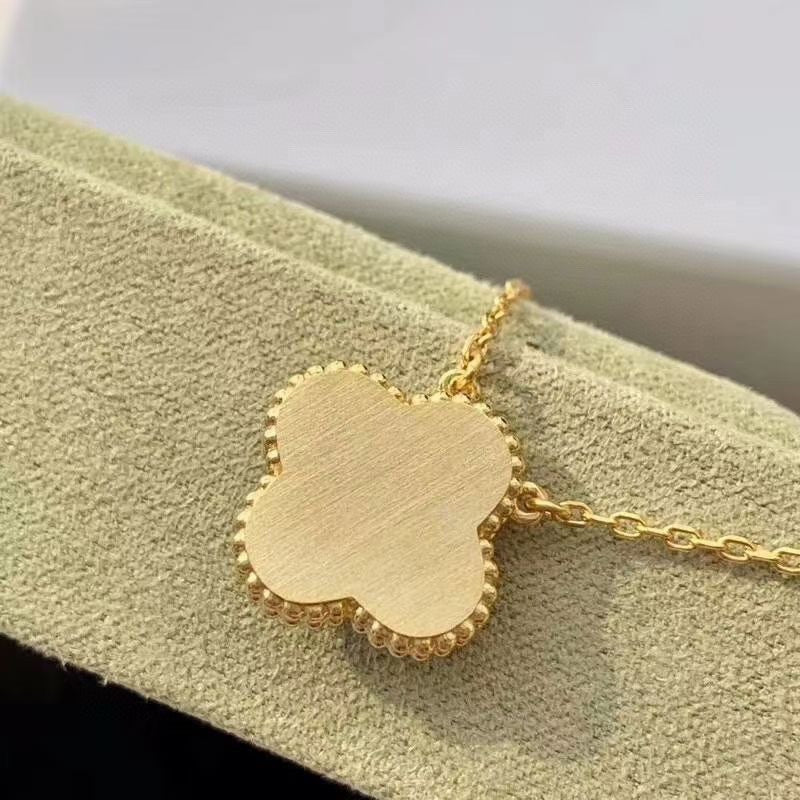 [Leaves]CLOVER 15MM DIAMOND TURQUOISE NECKLACE