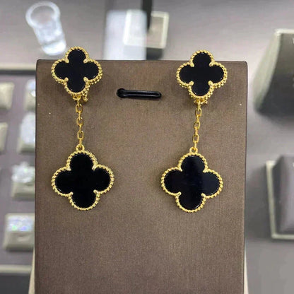 [Leaves]CLOVER 2 MOTIFS  EARRINGS (MULTIPLE CHOICESC