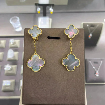 [Leaves]CLOVER 2 MOTIFS  EARRINGS (MULTIPLE CHOICESC