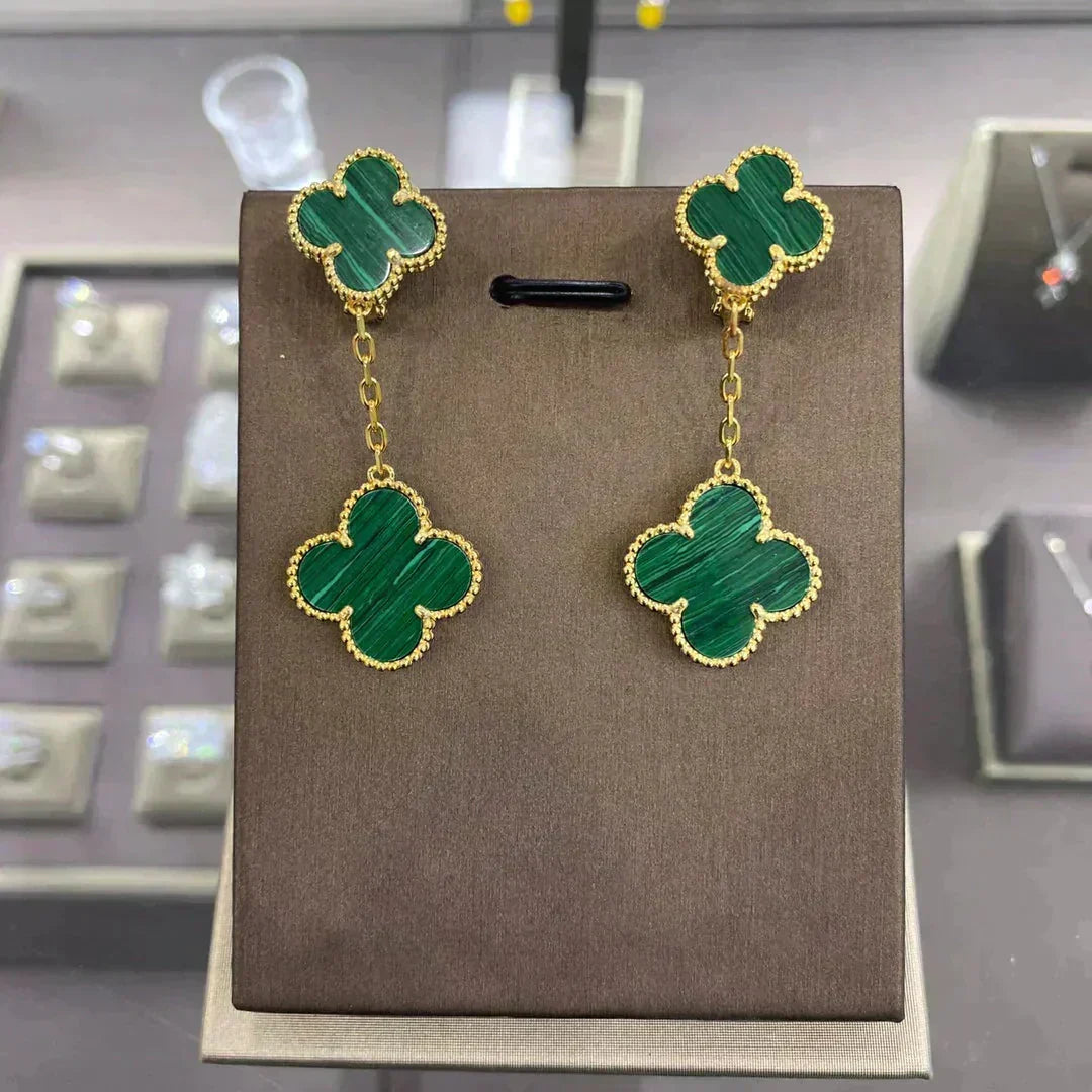 [Leaves]CLOVER 2 MOTIFS  EARRINGS (MULTIPLE CHOICESC