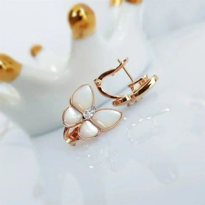 [Leaves]BUTTERFLY MOP DIAMOND EARRINGS